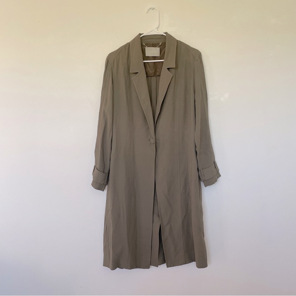 Jason Wu Women’s Long Military Green Coat With Pockets SZ 0/2 XS Might fit S/M